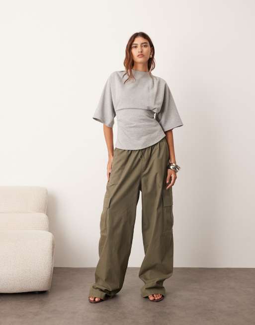 ARRANGE pleat detail top in grey, 3 of 4