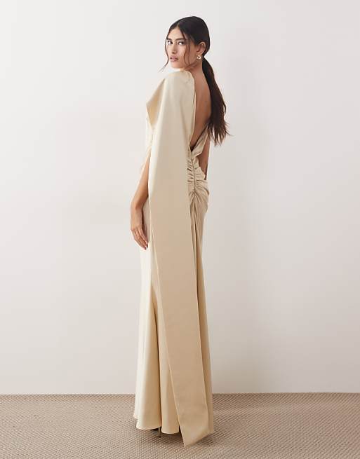 champagne maxi dress Baltic Born Womens Saya Sequin | Maxi dress Dolce Champagne Satin Maxi Dress