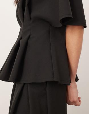 ARRANGE PLEAT WAIST SHORT SLEEVE TOP CO-ORD