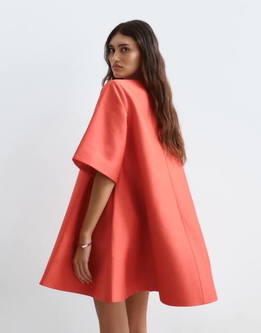 ARRANGE premium full mini dress in red, 3 of 4