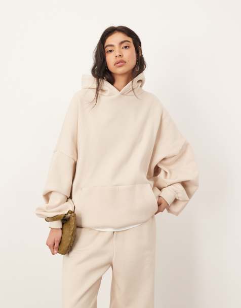 ARRANGE – Premium – Gruba bluza oversize z kapturem w neutralnym kolorze - view 1