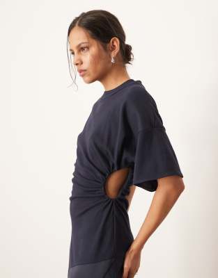 Arrange Premium Jersey And Satin Hybrid Maxi Dress