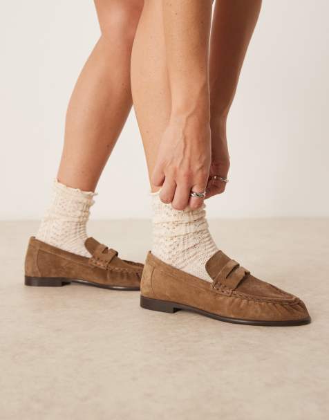 ARRANGE - Premium - Leren loafers in lichtbruin suède - view 1