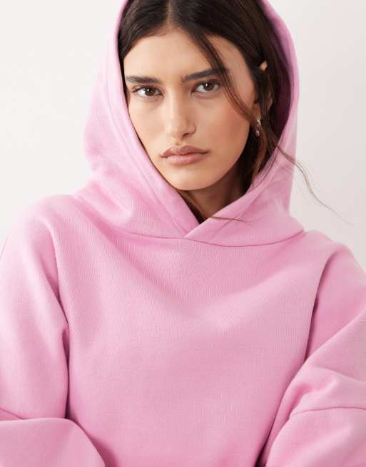 ARRANGE - Premium - Lyserød oversized hættetrøje i kraftigt stof, 3 af 4