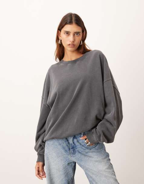 ARRANGE - Premium oversized trui met acid wash in antracietgrijs - view 1