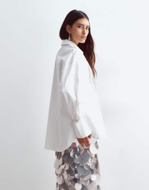 ARRANGE premium pleated dinner shirt in white, 3 of 4