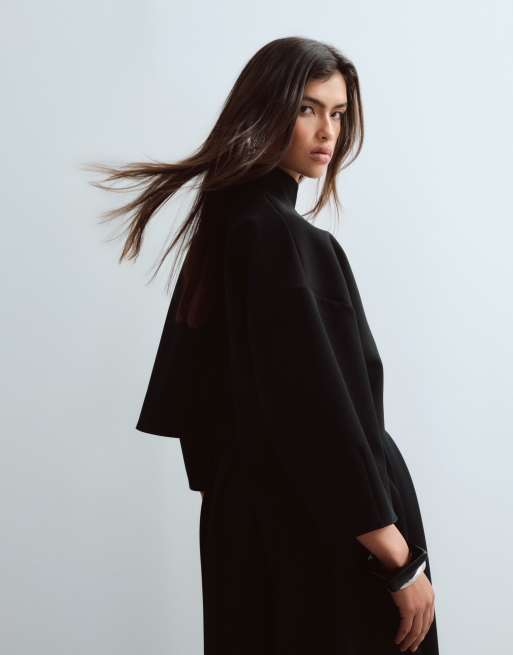 ARRANGE premium structured boxy top co-ord in black , 3 of 4
