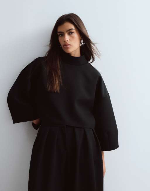 ARRANGE Premium strukturiertes Boxy-Top als Kombiteil in Schwarz, 2 von 4