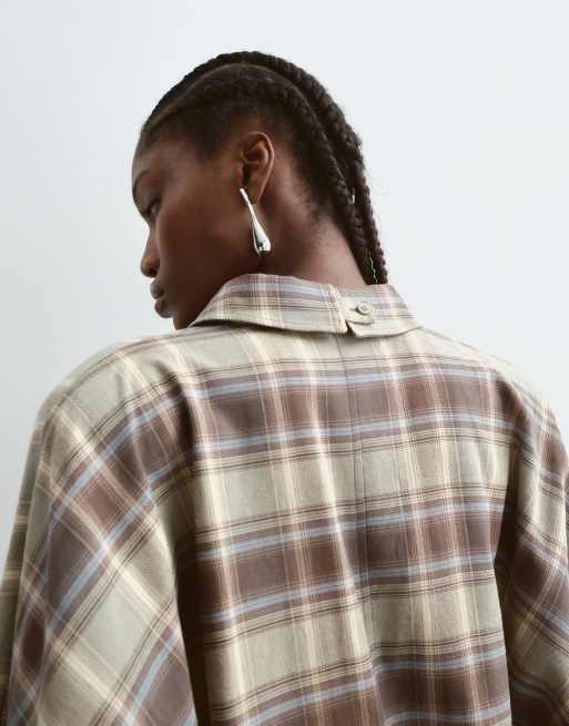 ARRANGE premium usztywniana koszula z bufiastymi rękawami w kratę, 5 z 5