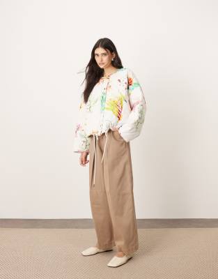 Arrange Quilted Bomber Jacket In Multi