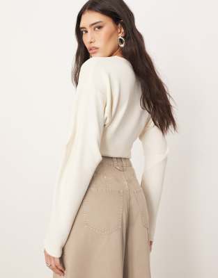 ARRANGE Remi casual twill barrel trouser in mocha