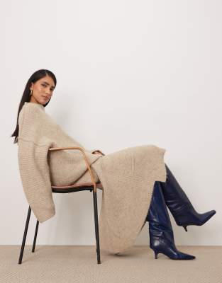  Rowe premium leather heeled knee boots 