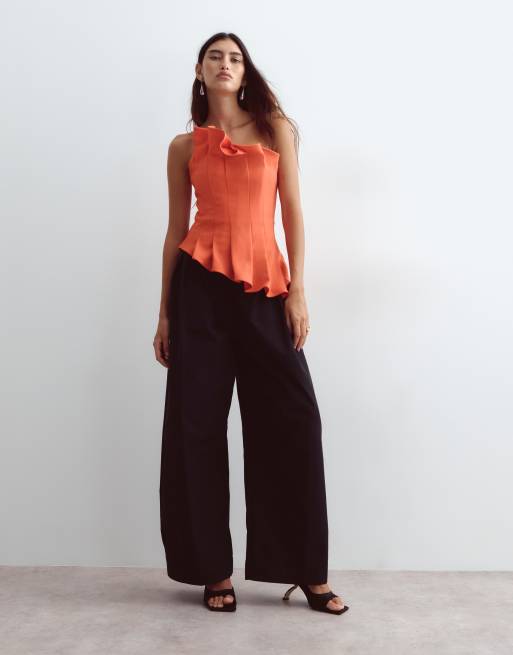 ARRANGE sculpted bandeau top in red, 2 of 4