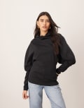 [ARRANGE] ARRANGE sculptural jersey longline top in black 12 BLACK