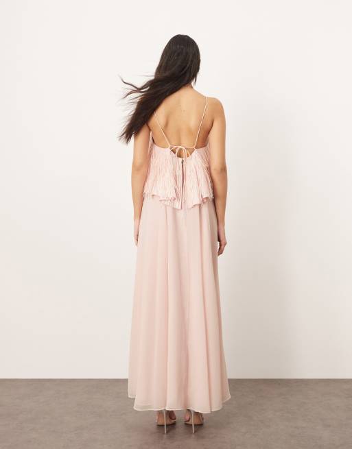 strapless open back dress Sea Green & Blush Pink Baby Girls Birthday Dress main image 0