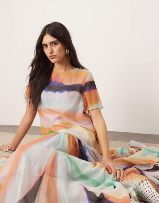 トップス werthy SHEER DRESS TEE 207646331-1-stripeprint?$