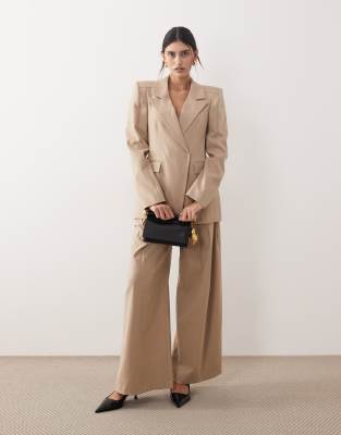 Arrange Structured Tailored Blazer In Neutral