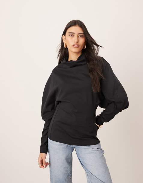 ARRANGE – Svart, skulpterande topp i jersey och lång modell - view 1