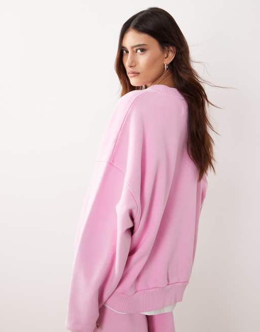 ARRANGE - Sweat d'ensemble oversize en tissu délavé épais avec surpiqûres, 4 de 4