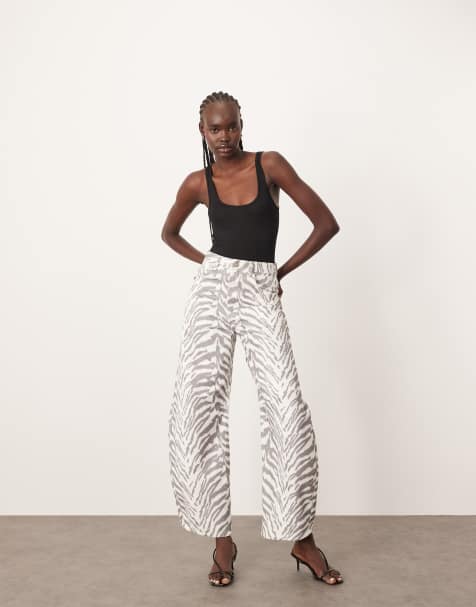ARRANGE – Sydney – Barrel-Jeans mit Tigerprint - view 1
