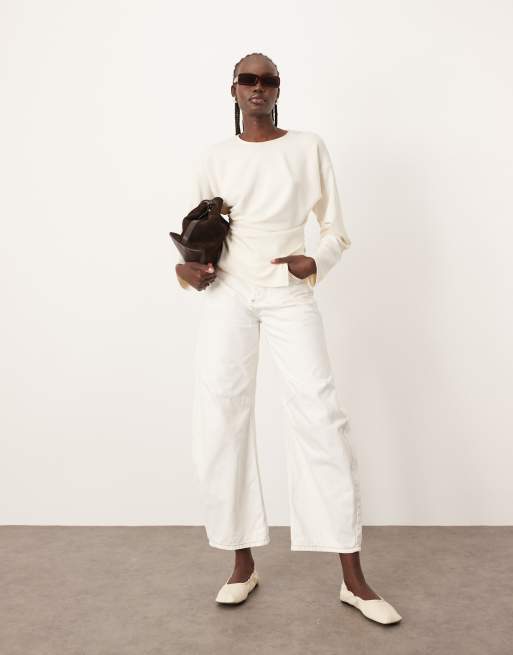 ARRANGE Sydney denim barrel leg jean in ecru