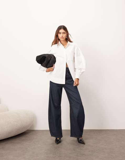 ARRANGE Sydney denim barrel leg jean in indigo - view 1