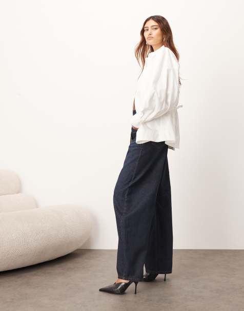 ARRANGE Sydney denim barrel leg jean in indigo - view 1