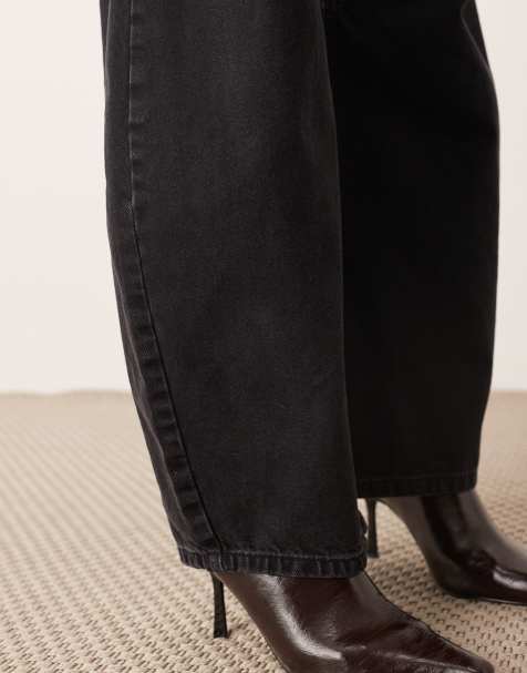 ARRANGE Sydney denim barrel leg jean in washed black - view 1