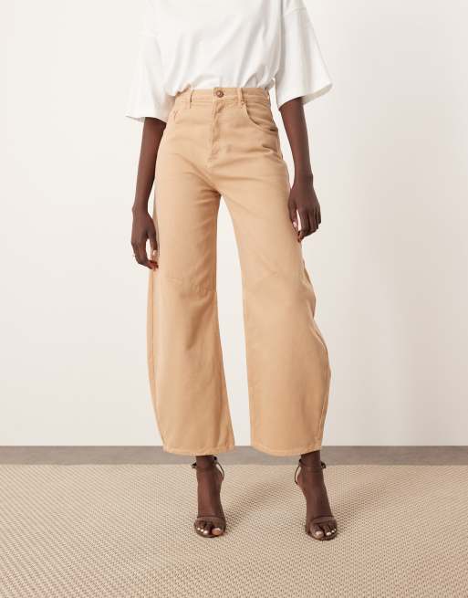 ARRANGE Sydney denim barrel leg jeans in clay