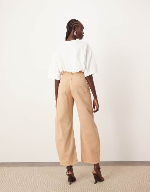 ARRANGE Sydney denim barrel leg jeans in clay
