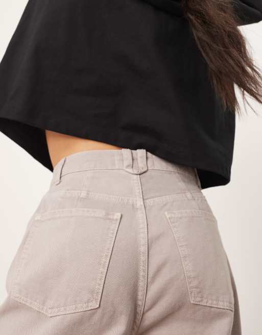 ARRANGE Sydney denim barrel leg jeans in dove gray