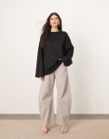 [ARRANGE] ARRANGE Sydney denim barrel leg jeans in dove grey 8 Heather grey