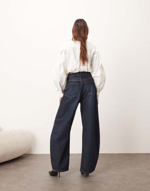 ARRANGE Sydney denim barrel leg jeans in indigo