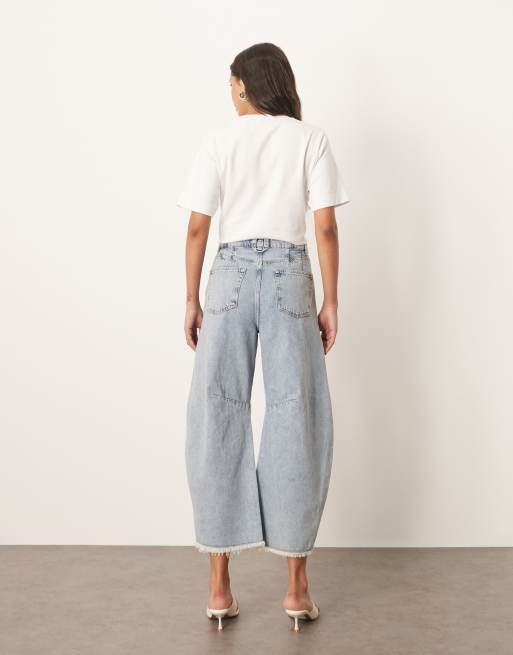 ARRANGE – Sydney – Jasnoniebieskie jeansy z krótszymi baryłkowymi nogawkami, 2 z 5