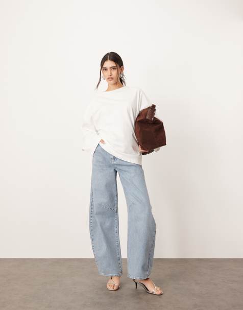 ARRANGE - Sydney - Jeans blu lavaggio chiaro stile anni '90 con gamba a cilindro - view 1
