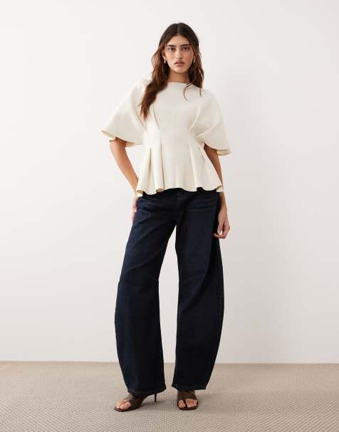 ARRANGE Sydney denim barrel leg jean in indigo