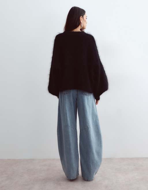 ARRANGE – Sydney – Ljusblå, tvättade jeans i 90-talsstil med barrelben, 3 av 5