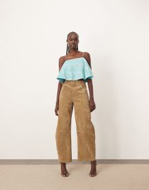 ARRANGE wavy texture structured trapeze cami top in blue