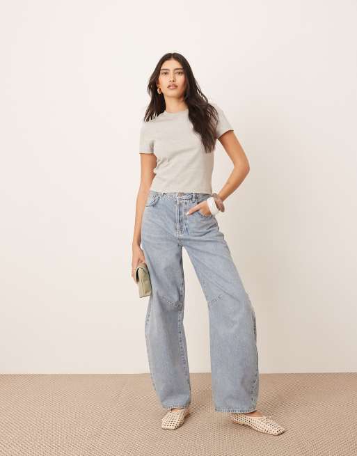 ARRANGE - T-shirt épuré coupe ajustée - Gris chiné, 3 de 4