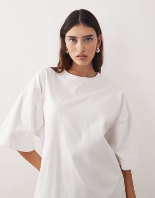 T-shirt oversize épais de qualité supérieure - Blanc S