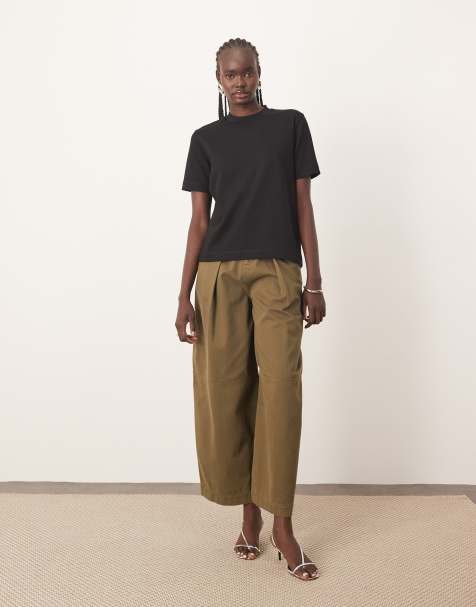 ARRANGE - T-shirt regular taglio lineare nera - view 1