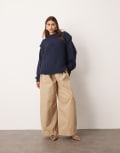 [ARRANGE] ARRANGE tailored high waist wide leg pants in khaki stone-Neutral 16 STONE