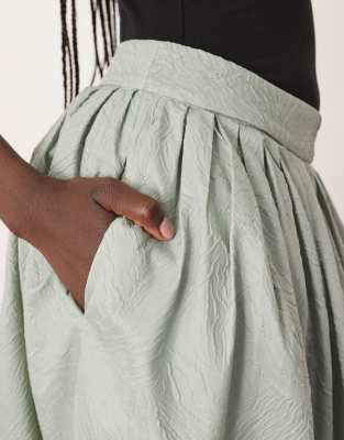 Arrange Textured Maxi Skirt With Pockets In Black