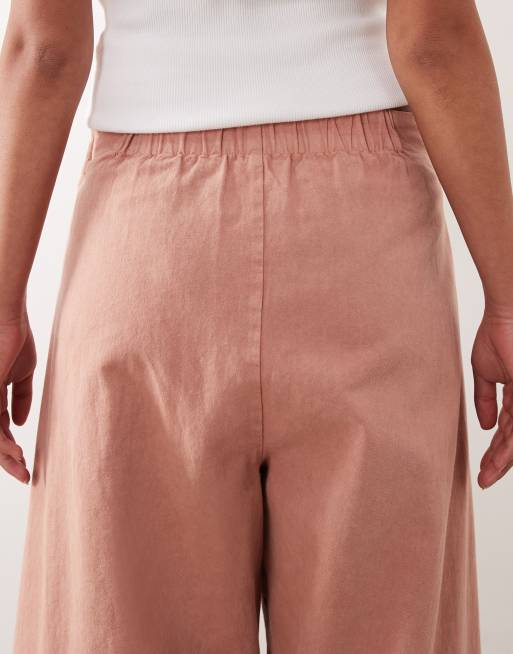 ARRANGE tie front carrot pants in pink acid wash - part of a set, 5 of 5