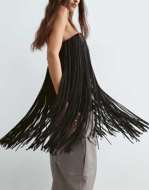 ARRANGE top a fascia con frange nero, 3 di 4