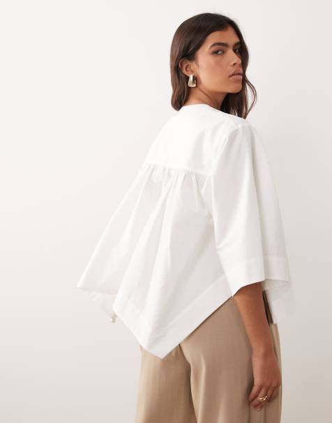 ARRANGE - Top blanco de corte cuadrado - view 1