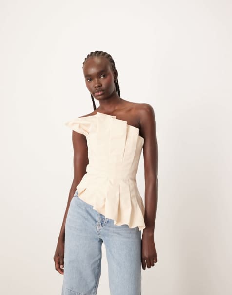 ARRANGE - Top bustier sculpté - Blanc cassé - view 1