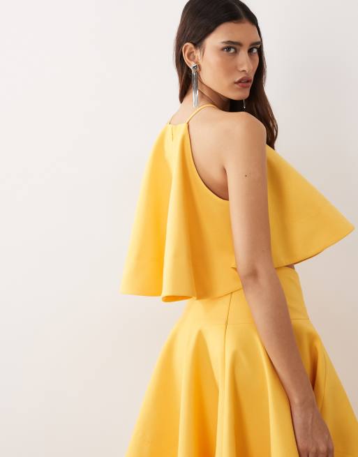 ARRANGE - Top naranja con cuello halter de lino (parte de un conjunto), 4 de 4