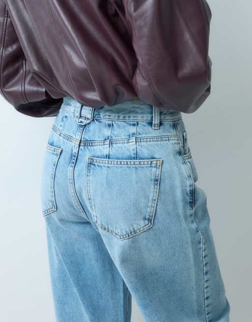 ARRANGE - Tova - Jeans affusolati con gamba curva lavaggio chiaro con risvolto, 4 di 5