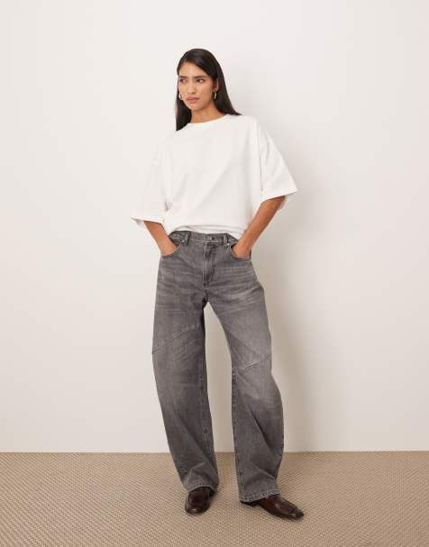 ARRANGE Tova swirl denim jean in washed grey